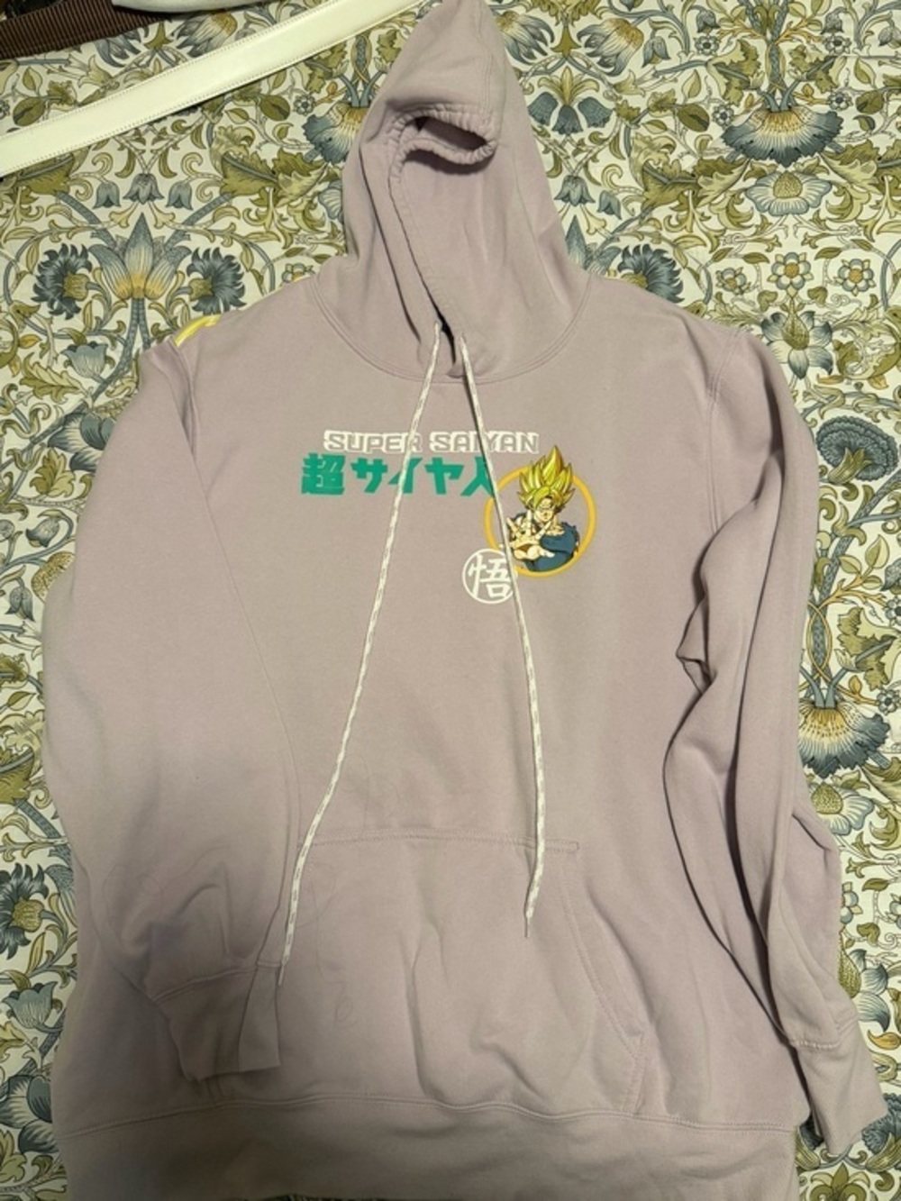 DragonBall Z Goku Super Saiyan Graphic Hoodie in Dusty Lavender Size XXL
